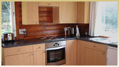 Cupboards and worksurface in Kitchen